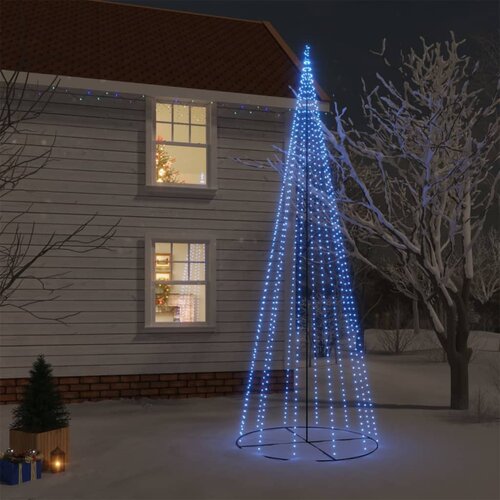 vidaXL Novoletna jelka stožec 732 modrih LED lučk 160x500 cm Cene