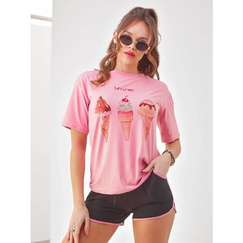 Resti Women's sports set with a t-shirt and shorts Ice Cream Cene