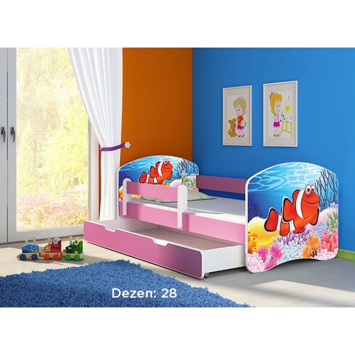 ACMA dečiji krevet II 160x80 F + dušek 6 cm PINK28 Slike