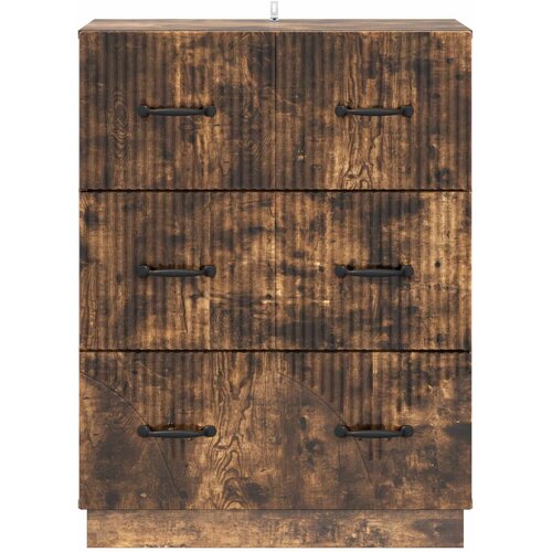  Ormar s ladicama Dimljeni hrast 66 x 34,5 x 87 cm Slike