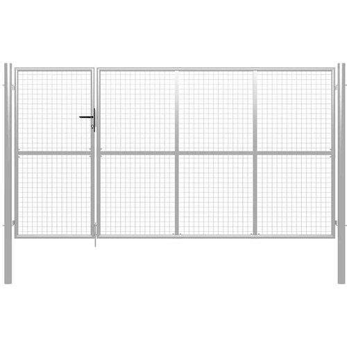  Vrtna vrata Čelik 350x175 cm Srebrna Cijene