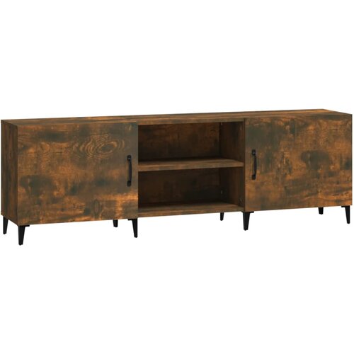 Maison Chic TV omarica - TV stojalo - Televizijska omarica dimljeni hrast 150x30x50 cm inženirski les, (21698713) Slike