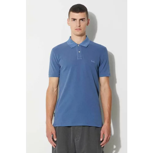 WOOLRICH Polo majica za muškarce, boja: tamno plava, glatki model, CFWOPO0035MRUT1483-3989
