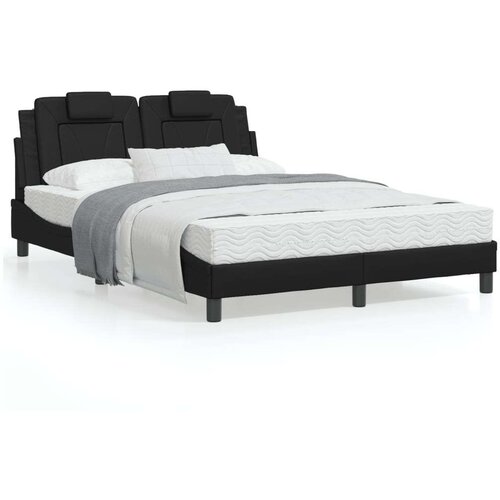  Okvir za krevet s uzglavljem crni 140x190 cm od umjetne kože Slike