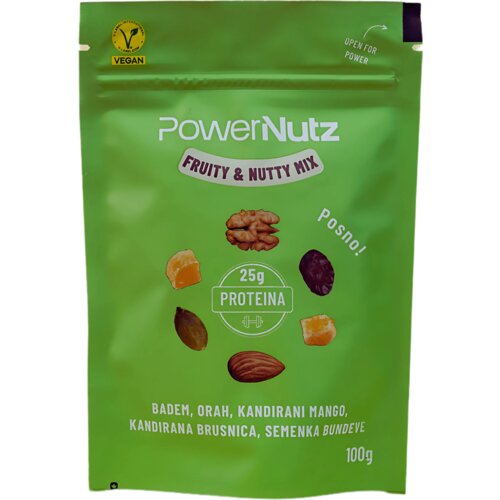 PowerNutz fruity & nutty mix 100g 1 kom Cene