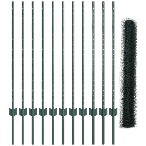  Heksagonalna ograda s stubom 25 x 1 m Čelik premazan PVC-om Slike