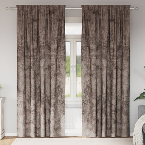 VidaXL Zavjese od bar&amp;scaron;una 2 kom s rupama cappuccino 225x140 cm Slike