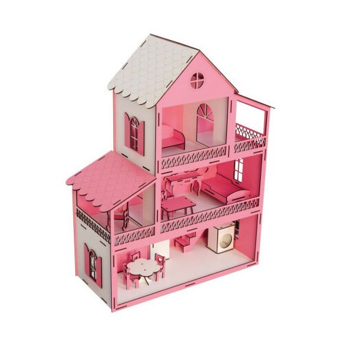 Grander, drvena kućica za lutke, 14k, roze ( 870158 ) Slike