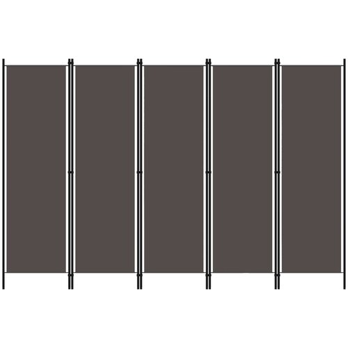 Furnova Paravan 5-delni antraciten 250x180 cm, (21929875) Cene