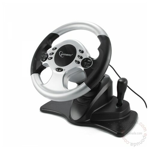 Gembird Racing Wheel STR-SHOCKFORCE-BREAK volan za igranje Slike