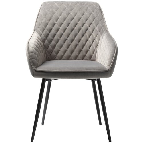 Unique Furniture Jedilni stol iz sivega žameta Unikatno pohištvo Milton Cene