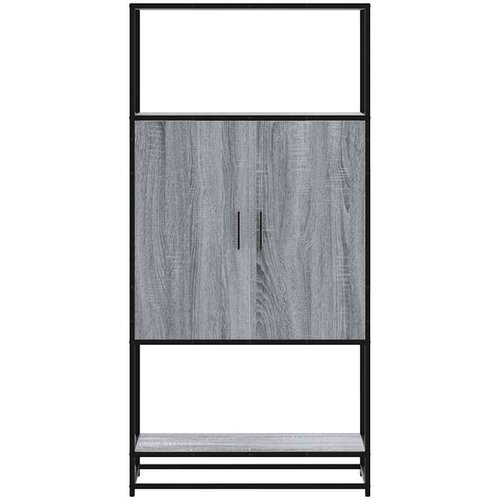 VidaXL Visoka ploča siva Sonoma 68x35x139 cm Konstruirano drvo i metal Slike