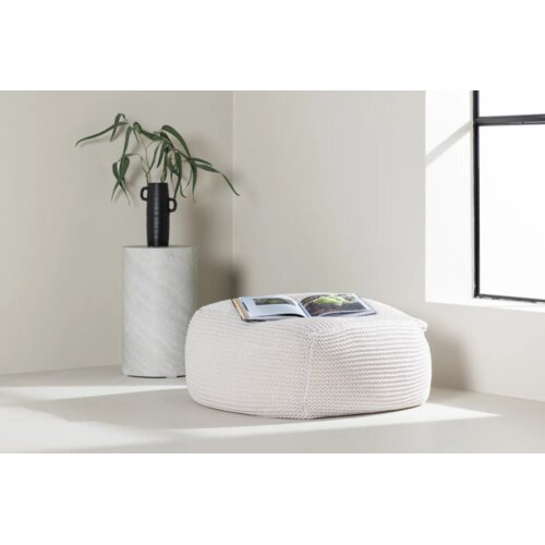 Venture Home puf Luca 60 × 60 cm, bjelkasta Cene