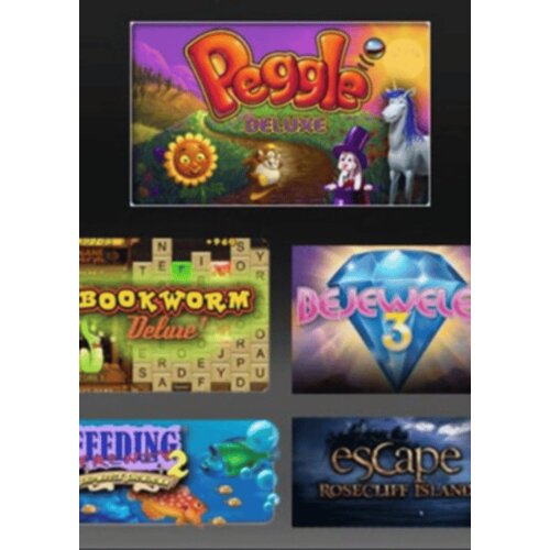 Origin peggle deluxe, bejeweled 3, bookworm deluxe, escape rosecliff island, and feeding frenzy 2 deluxe bundle key global Cene