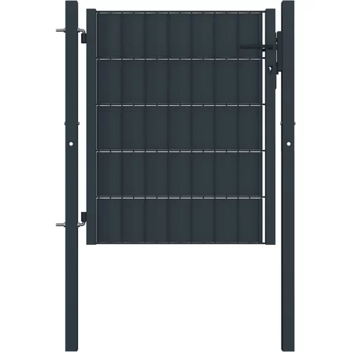  Vrata za ogradu od PVC-a i čelika 100 x 81 cm antracit