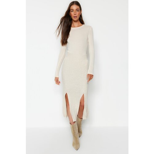 Trendyol Skirt - Gray - Midi Slike