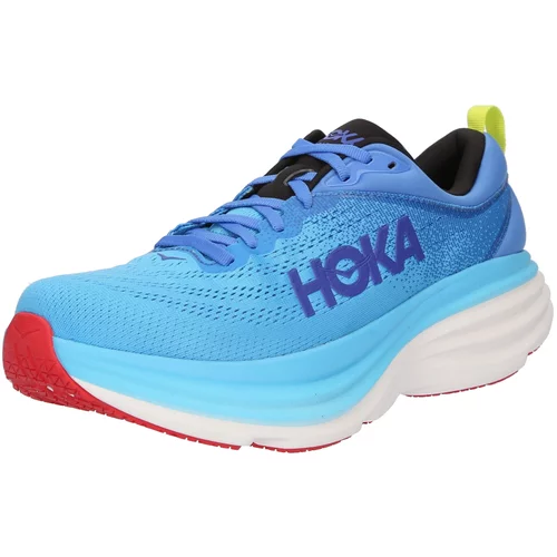 HOKA ONE ONE® Tenisice za trčanje 'BONDI 8' plavi traper / neonsko plava / svijetlozelena / crna