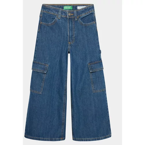 United Colors Of Benetton Jeans hlače 4DW2CE02U Mornarsko modra Wide Leg