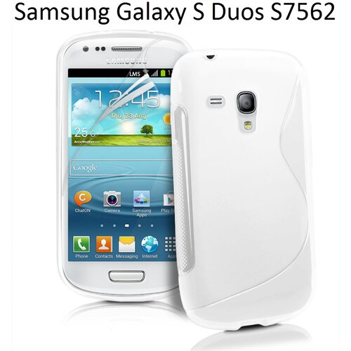  Gumijasti / gel etui S-Line za Samsung Galaxy S Duos S7562 / Samsung Galaxy Trend S7560 - beli Cene