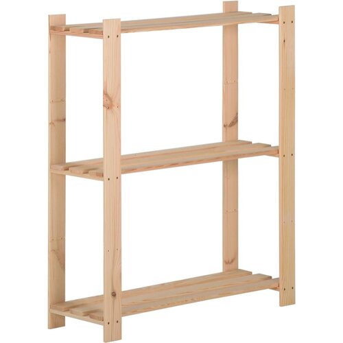  Stalak za pohranu s 3 razine 60 x 28,5 x 90 cm masivna borovina Cijene