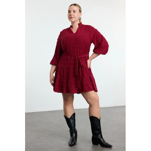 Trendyol ženska haljina Tbbaw25Ah00053, bordo Cene