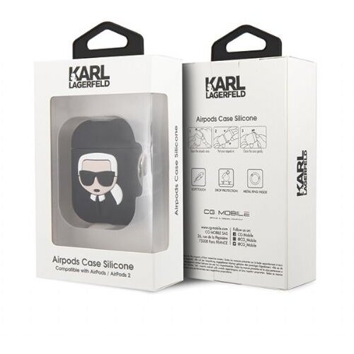 Karl Lagerfeld KLACCSILKHBK AirPods in AirPods 2 Case - black Karl s Head Slike