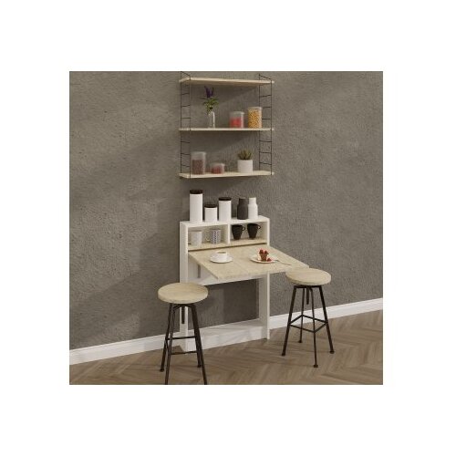Hanah home preklopni sto bracked travertine Cene