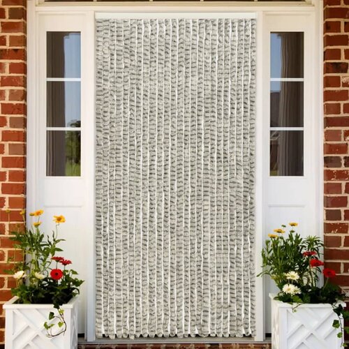 VidaXL Zastor protiv insekata svjetlosivi/tamnosivi 100 x 220 cm &amp;scaron;enil Slike