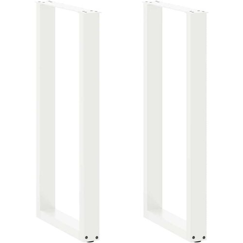  Noge stolića za kavu U-oblika 2 kom bijele 40x(100-101)cm čelik Slike