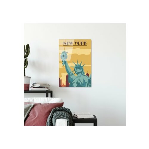 WALLXPERT dekorativna slika od kaljenog stkala, new york (UV1027) 30 x 45cm Cene