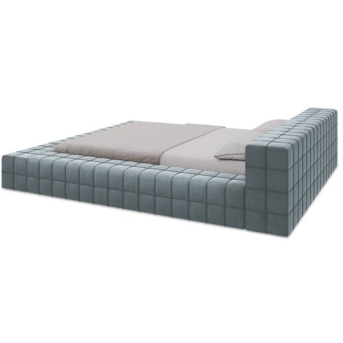 Makamii Svijetlo plavi tapecirani bračni krevet s podnicom 160x200 cm Akela &amp;ndash; Slike