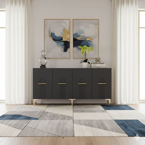 Hanah home Komoda s ladicama, 150x75x32cm, antracit Cijene