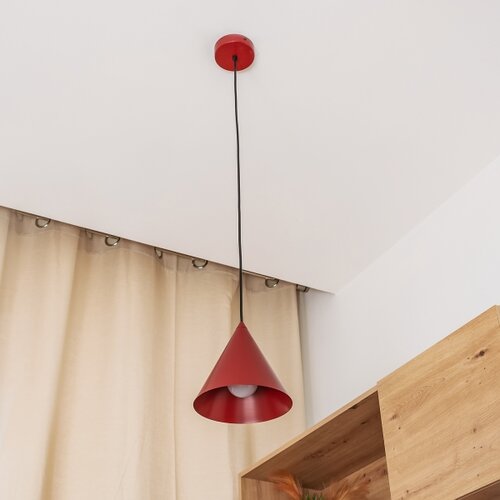  Visilica na sajli ETNA II 1xE27/15W/230V prečnik 18,5 cm crvena Slike