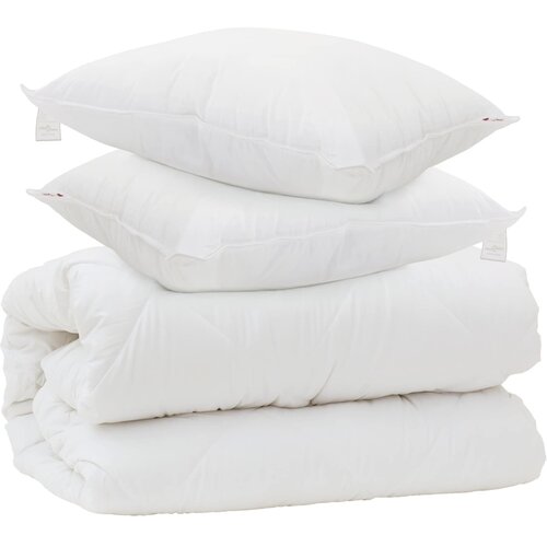 Duvet s jastucima s jastukom 3 kom. Bijela Mikrovlakna 200 x 220 cm,50 x 75 cm Slike