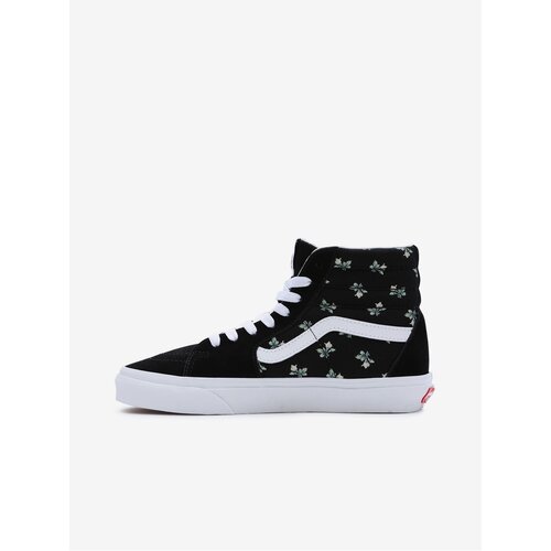 Vans Black Womens Floral Ankle Sneakers with Suede Details V - Women Slike