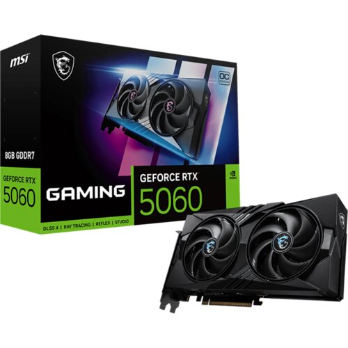 MSI VGA Nvidia GeForce RTX 5060 8G GAMING OC GDDR7/128bit, 3xDP, 1xHDMI Cijene