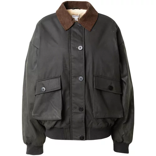 Top Shop Prijelazna jakna 'Heritage' smeđa / bazalt siva