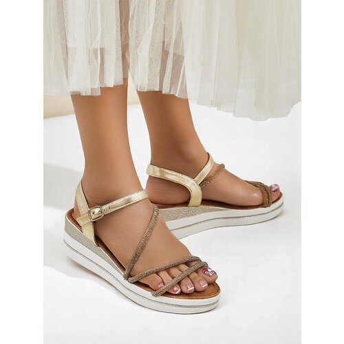 Resti Women’s wedge sandals with rhinestones Ballosa Cene