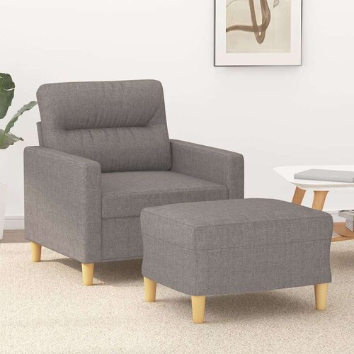  Fotelj s stolčkom za noge taupe 60 cm blago, (20910302) Cene