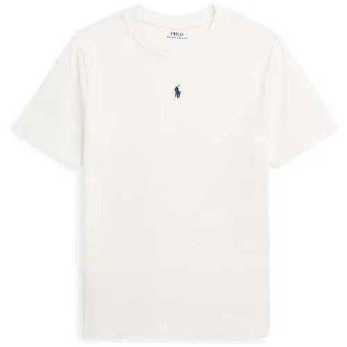 Polo Ralph Lauren Otroška bombažna kratka majica bela barva