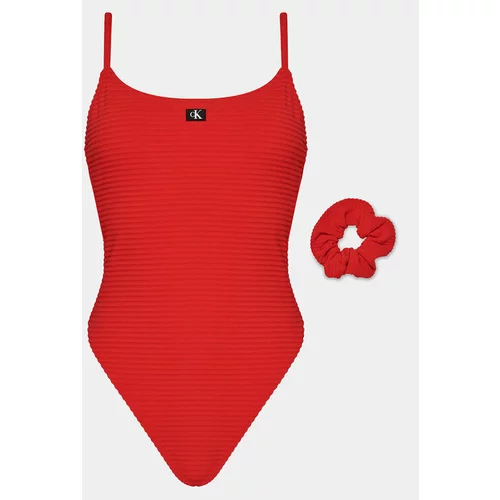 Calvin Klein Swimwear Kopalni kostum KW0KW02475 Rdeča