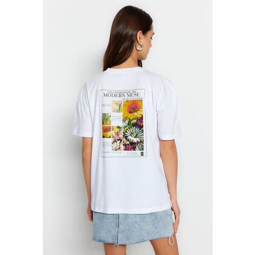 Trendyol T-Shirt - Ecru - Relaxed fit Slike