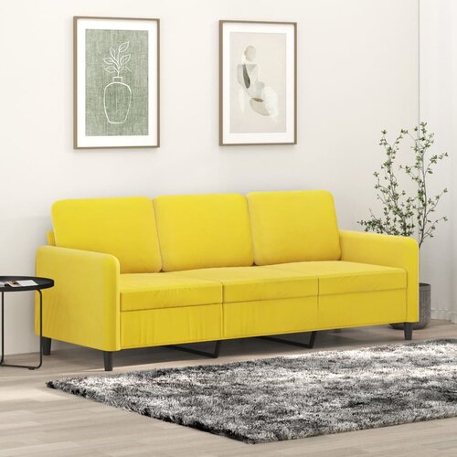 vidaXL Trosjed žuti 180 cm baršunasti Cijene