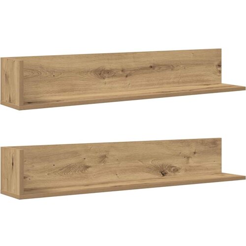 vidaXL Stenske police 2 kosa artisan hrast 100x16,5x16,5 cm inž. les Cene