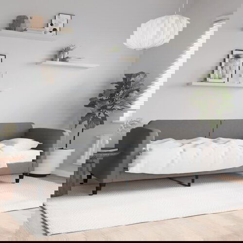 VidaXL Dnevni krevet s madracem tamnosivi 80 x 200 cm od tkanine Slike