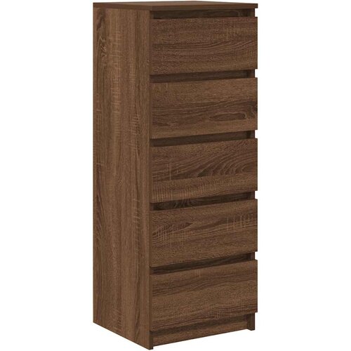vidaXL Komoda s predali rjavega hrasta 37,5x35x99 cm inženirski les, (21827719) Cene