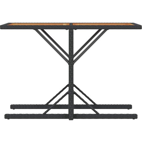 3-dijelni bistro set s jastucima crni od poliratana Slike