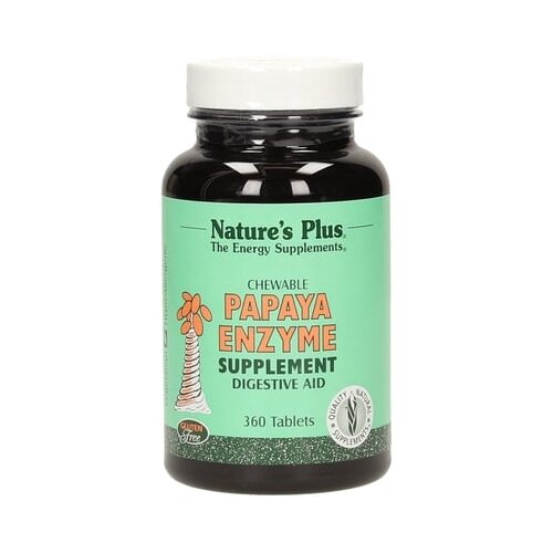 Nature&amp;#039;s Plus Enzimi papaje - 360 žvak. tabl. Slike
