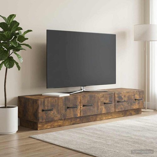 TV ormar Dimljeni hrast 147 x 34,5 x 27 cm Konstruirano drvo Cene