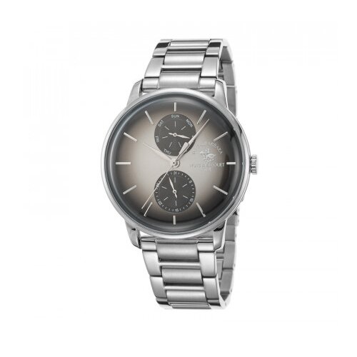 Santa Barbara Polo muški noble crni srebrni elegantni ručni sat sa metalnim kaišem Cene
